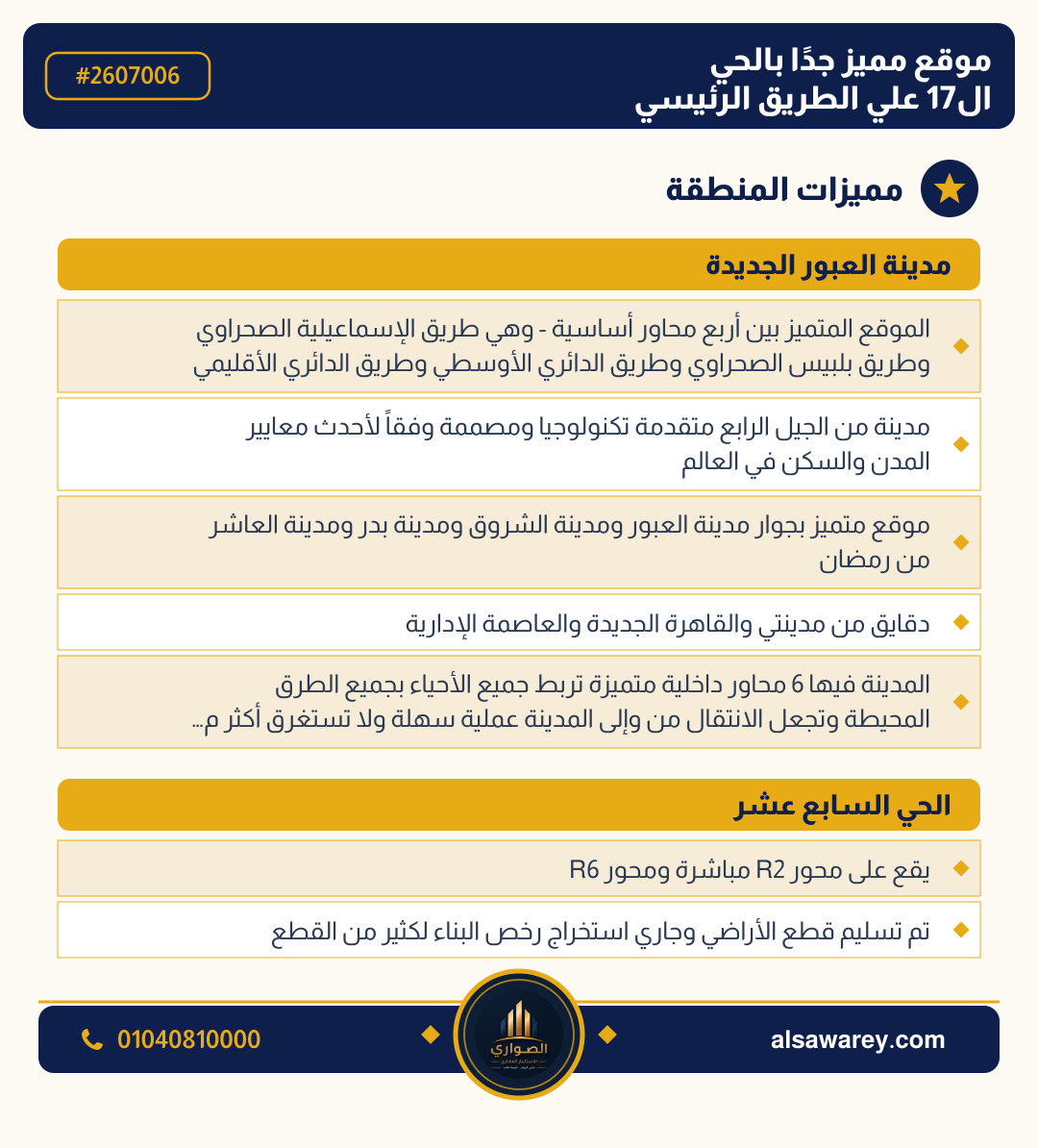 أرض - تم التخصيص — مدينة العبور الجديدة، الحي السابع عشر، مجاورة 7 — صورة العرض — 2