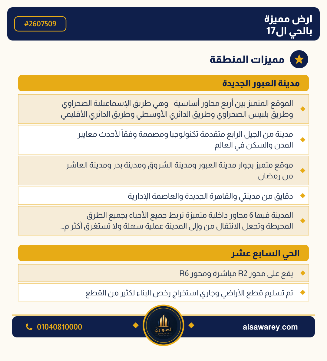 أرض - تم التخصيص — مدينة العبور الجديدة، الحي السابع عشر، مجاورة 10 — صورة العرض — 3